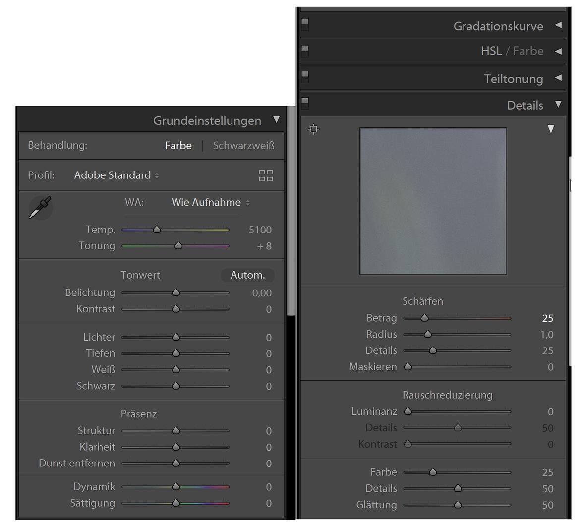 Lightroom Regler
