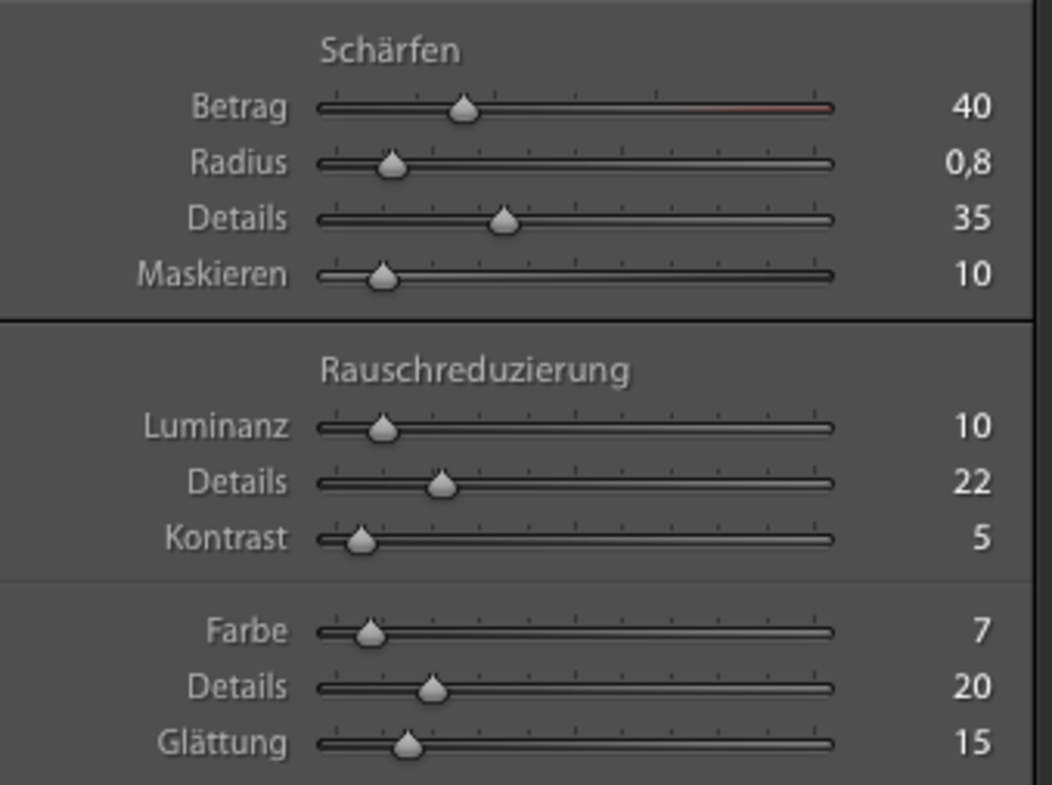 LR-Einstellungen